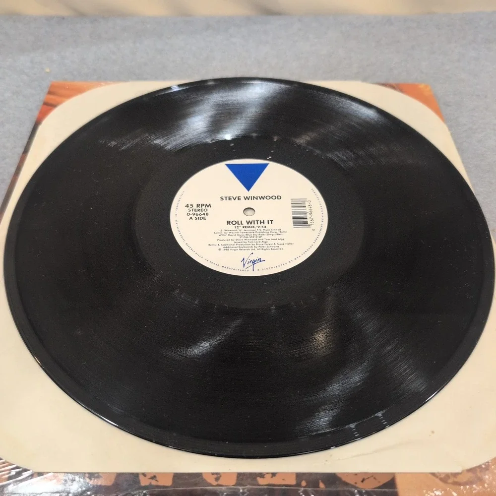 Steve Winwood Roll With It 12" Vinyl Single 1988 45 RPM 0-96648 Remix VG+ - Picture 5 of 6